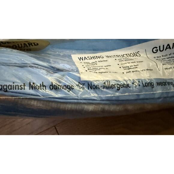 Vintage Fruit Of The Loom Flora Loom 72” X 90” Pink Blue Plaid NOS In Package - Picture 6 of 9